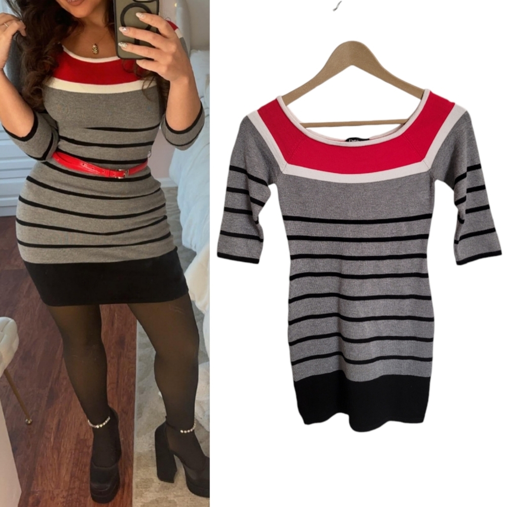 Bebe Y2K Knit Bodycon Mini Dress